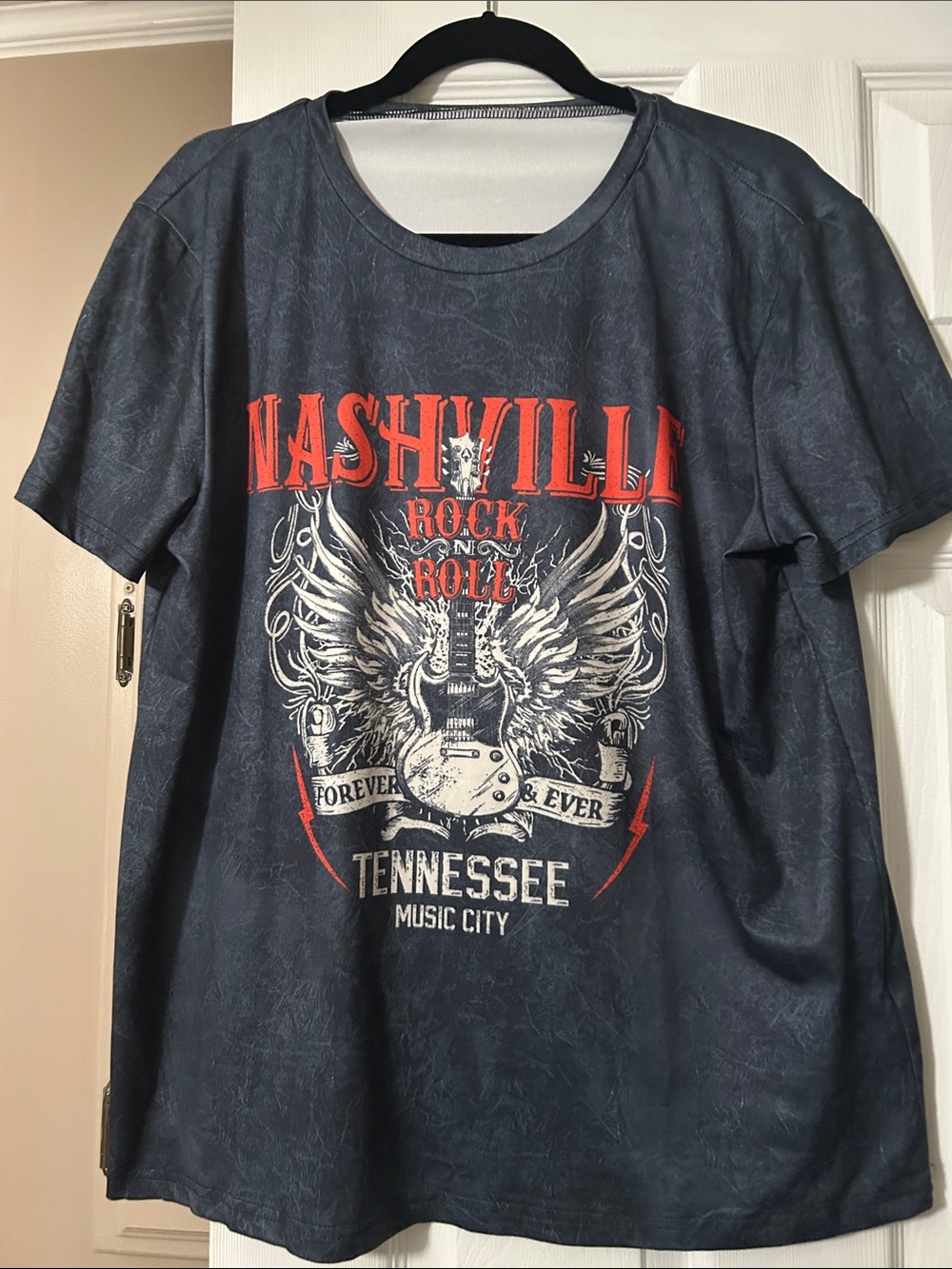 Nashville Rock & Roll Graphic Tee - Dark Blue